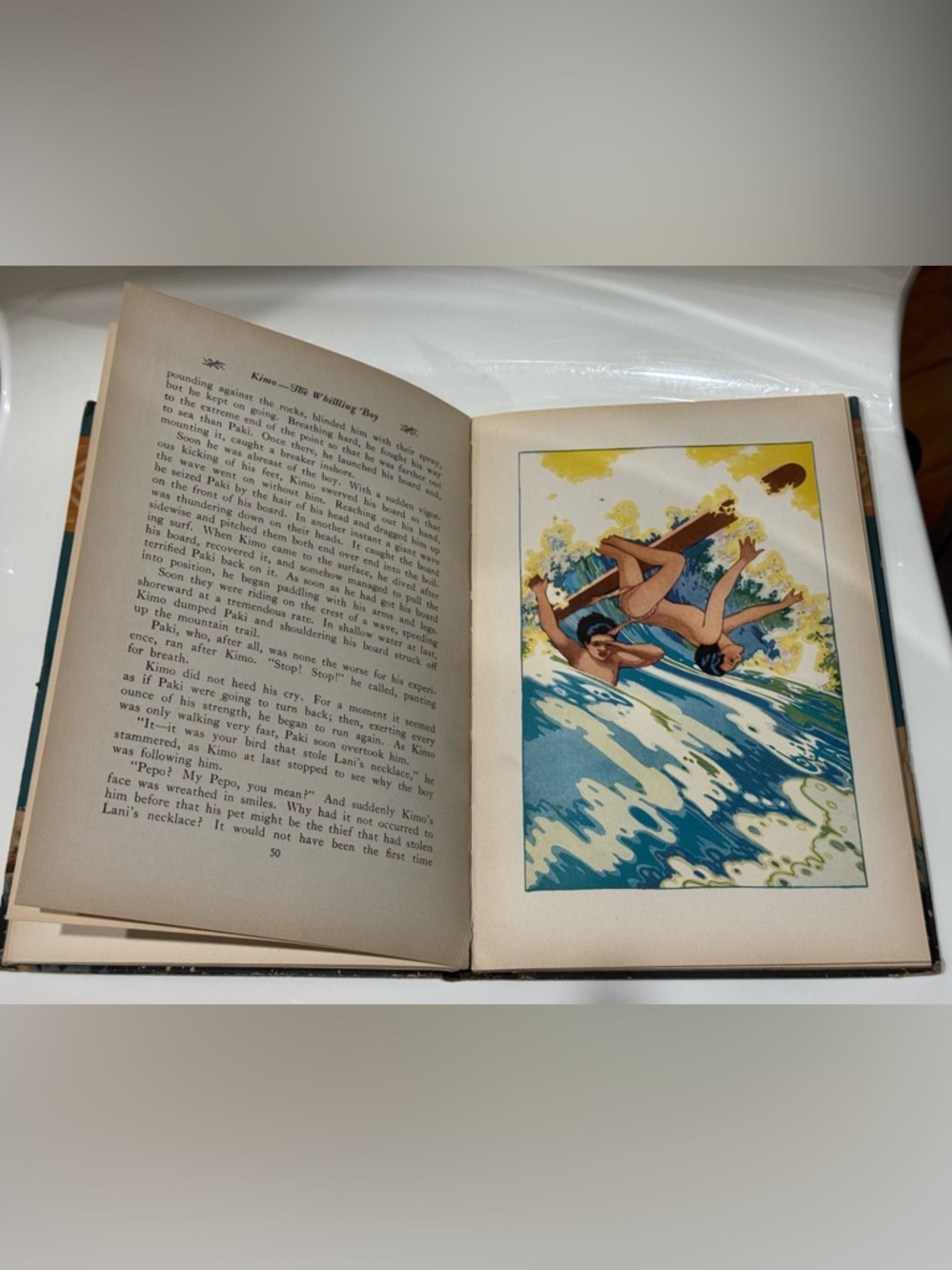 Vintage 1928 KIMO by Alice Cooper Bailey, Hawaii color illustrations HC book - Picture 13 of 16